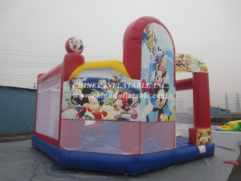 T2-563 Disney Mickey & Minnie Bouncy Castle With Slide