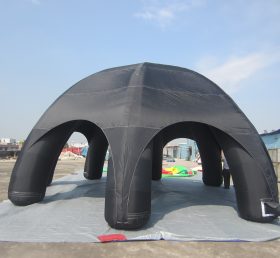 Tent1-23 Tente gonflable avec dôme publicitaire noir