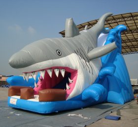 T8-1032 Toboggan gonflable pour enfants Shark Giant