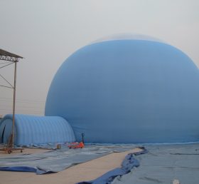 Tent1-76 Tente gonflable géante bleue