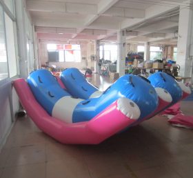 T10-233 Jeux de sports nautiques gonflables à double rocker, adaptés aux activités de fêtes d'enfants