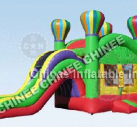 T5-169 Ballon coloré gonflable toboggan combiné maison gonflable