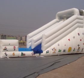 T8-172 Toboggan gonflable géant blanc