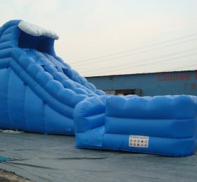 T8-323 Gonflable bleu de haute qualité Gonflable Dry Slide