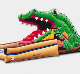 T8-386 Toboggan gonflable pour enfants adultes crocodile
