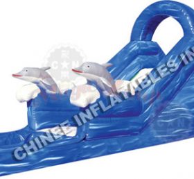 T8-447 Toboggan gonflable Dolphin