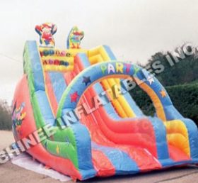 T8-760 Toboggan gonflable pour enfants clown heureux
