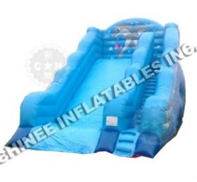 T8-793 Toboggan gonflable Dolphin Blue