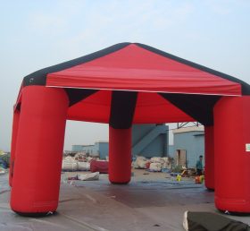 Tent1-417 Tente gonflable rouge en plein air
