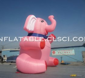 Cartoon1-167 Cartoon gonflable d'éléphant rose
