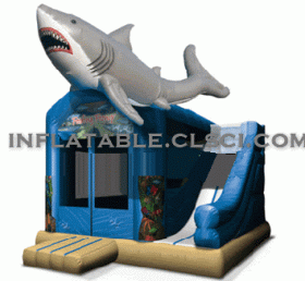 T2-1656 Trampoline gonflable Shark