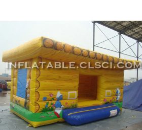 T2-2724 Trampoline gonflable Schtroumpf