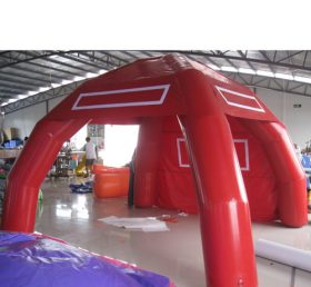 Tent1-318 Tente gonflable avec dôme publicitaire rouge