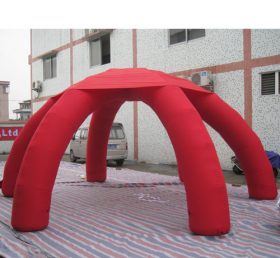 Tent1-323 Tente gonflable avec dôme publicitaire rouge