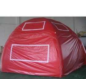 Tent1-333 Tente gonflable avec dôme publicitaire rouge