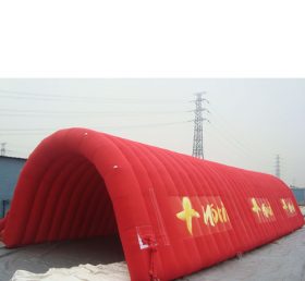 Tent1-364 Tente tunnel gonflable rouge