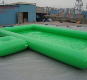 Pool1-562 Piscine gonflable carrée verte