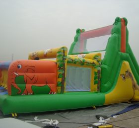 T2-449 Cours de trampoline d'obstacle de parachutisme gonflable