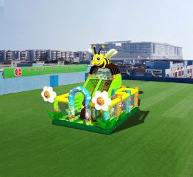 T6-440 Parc d'attractions gonflable géant pour enfants avec abeilles et fleurs