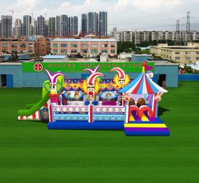 T6-455 Happy Clown géant gonflable jeux au sol pour enfants paradis