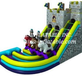 T8-1498 Toboggan pour enfants Château de saut de cheval géant