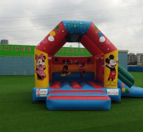 T2-3489 Trampoline gonflable Mickey et Minnie