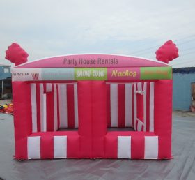 Tent1-533 Tente gonflable rouge pour la location de maison de fête