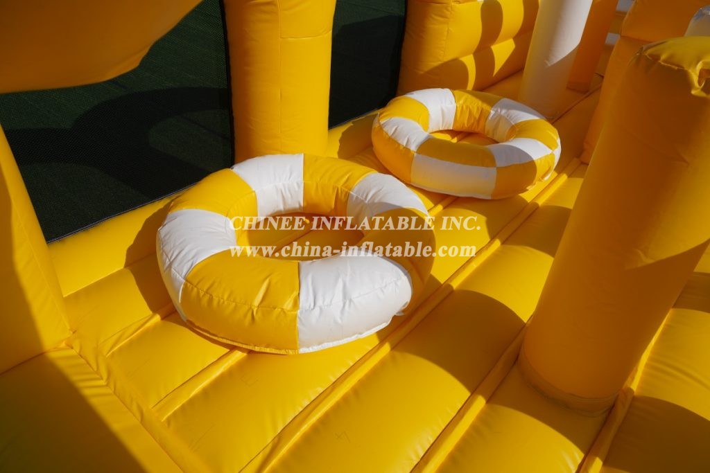 T7-1249 Inflatable Obstacle Course Bounce Jumping House Crown Gate For Kids