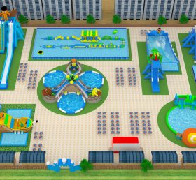 IS11-4020 Zone gonflable Parc d'attractions Aire de jeux en plein air
