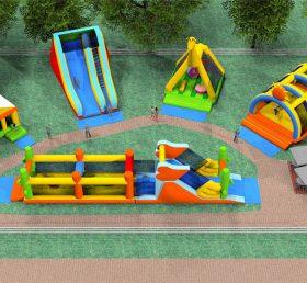 IS11-4022 Zone gonflable Parc d'attractions Aire de jeux en plein air