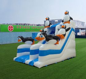 T8-4042 Toboggan de Noël à plate-forme de 15 pieds (Pingouin)