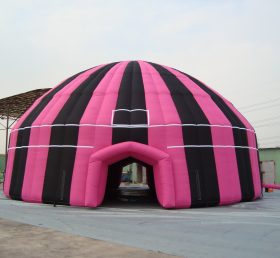 Tent1-370B Dôme gonflable noir et rose