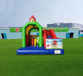 T2-4486 Angry Birds château gonflable avec toboggan