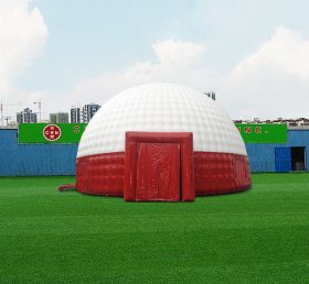 Tent1-4672 Tentes à dôme rouge et blanc pour grandes expositions