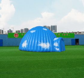 Tent1-4687 Igloo personnalisé imprimé avec ciel bleu et nuages