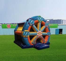 T2-4857 Trampoline gonflable Clown grande roue