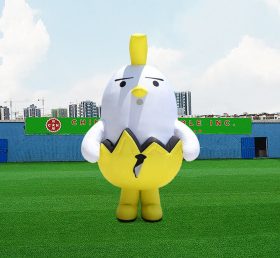 S4-601 Personnalisé publicité décoration coq gonflable oiseau jaune, costume de poule