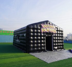 Tent1-704D Tente de fête noire Tente de cube gonflable