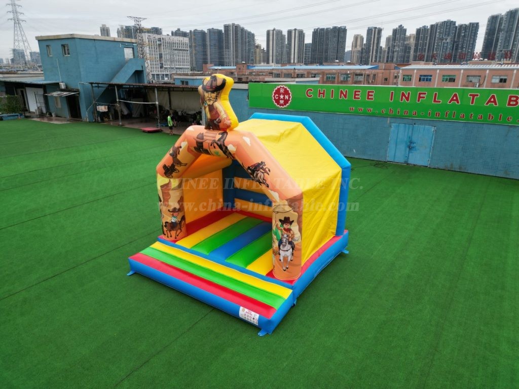 T2-3339G Western Cowboy Themed Bounce House
