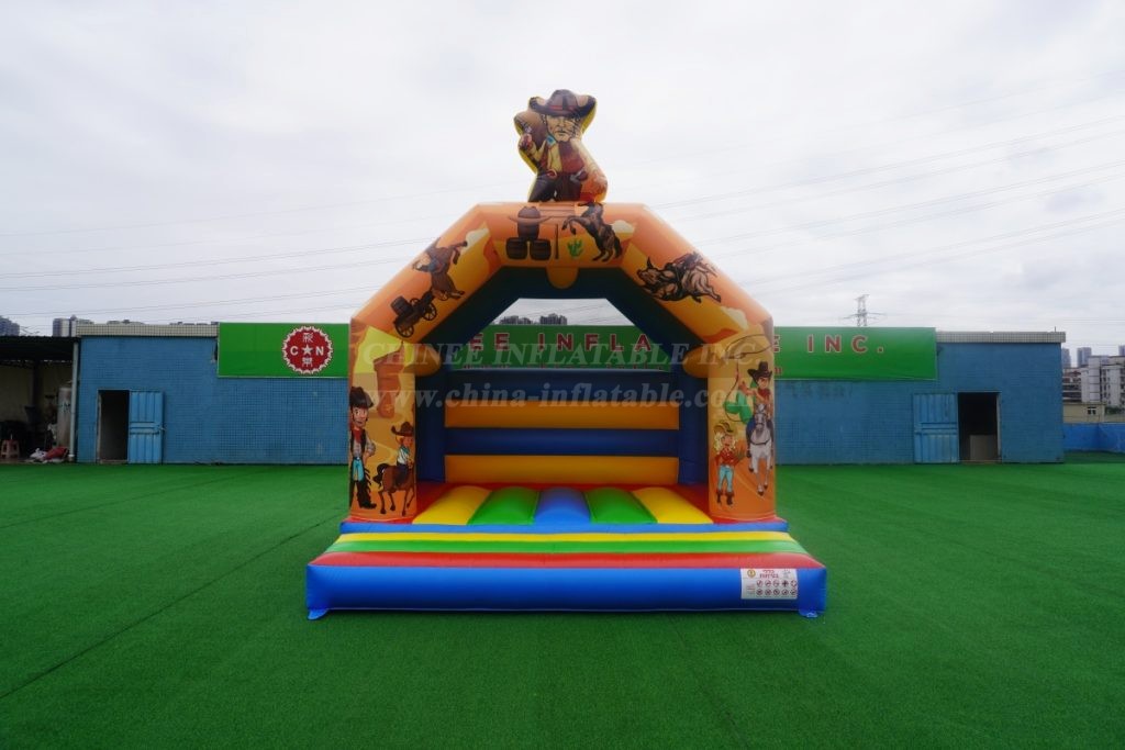 T2-3339G Western Cowboy Themed Bounce House